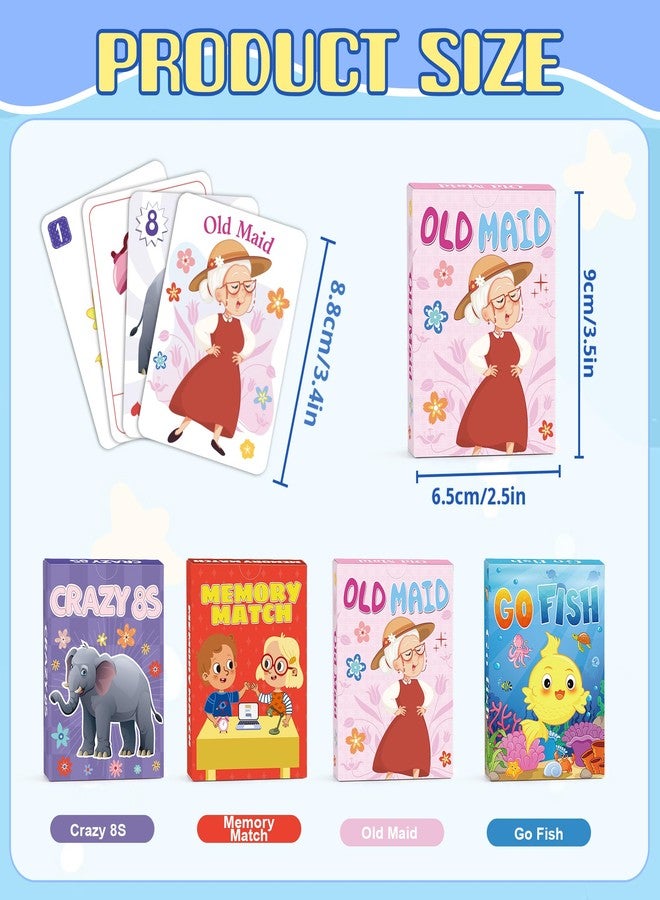 Timenued Kids Card Games, Go Fish, Old Maid, Memory Match and Crazy 8s, Go Fish Card Game for Kids 4-8, Fun Toddler Card Games for Family Game Night Party Games, Easter Basket Stocking Stuffers Birthday Gifts - Image 2